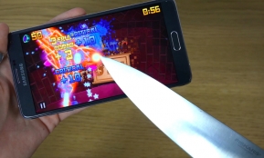 Android: เล่นเกมส์ Fruit Ninja บน Samsung Galaxy Note 4 ด้วยมีดทำครัว! (มีคลิป)