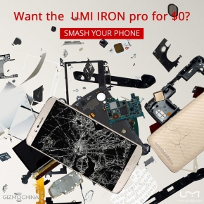 Mobile : สมาร์ทโฟนจากจีน UMi แจกมือถือให้ฟรี โดยการทุบมือถือ Elephone P8000 ให้พัง