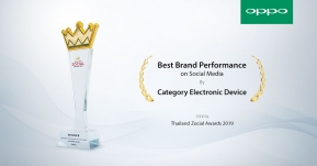 OPPO คว้ารางวัล Best Brand Performance on Social Media 2019 !
