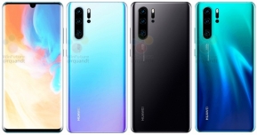 เผยภาพ Huawei P30 Pro และ P30 มาพร้อมกล้องหลัง 4 ตัว มีเซ็นเซอร์ ToF สแกนนิ้วบนจอ