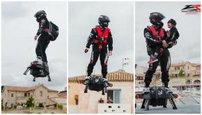 นักเจ็ทสกีชาวฝรั่งเศสประสบความสำเร็จในการใช้ flyboard บินข้ามช่องเเคบอังกฤษเป็นครั้งเเรกของโลก !!