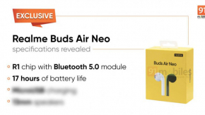 หลุดข้อมูล realme Buds Air Neo หูฟังไร้สาย TWS รุ่นใหม่ ราคาถูกลง