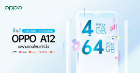 เตรียมพบกับ! OPPO A12 รุ่นอัพเกรด! RAM 4GB ROM 64GB พร้อมโปรแรงสุดคุ้ม! ในวันที่ 10 มิถุนายนนี้ ที่ช่องทางออนไลน์เท่านั้น