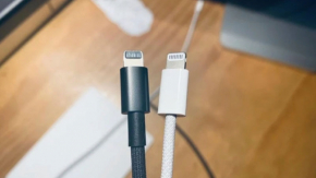 ภาพหลุดสายดาต้าแบบใหม่ของ Apple เป็นสายถัก Lighting to USB-C มีสีดำ และสีขาว