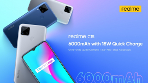 เปิดตัว realme C15 รุ่นประหยัดแบตเยอะมาก 6000mAh CPU Helio G35 เล่นเกมดี ราคาสบายกระเป๋า