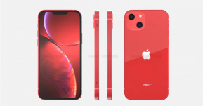 หลุดภาพเรนเดอร์ iPhone 13 Product Red รอยบากเล็กลง กล้องเรียงทแยงมุม
