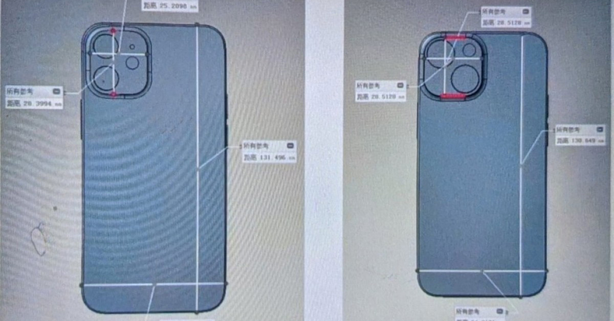หลุดภาพ CAD เรนเดอร์ iPhone 13 mini มาพร้อมกล้องคู่ ดีไซน์เดิม ปรับการจัดวางกล้องใหม่