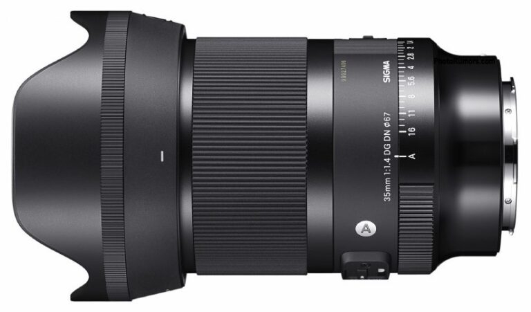 หลุดภาพเลนส์ SIGMA 35mm f/1.4 DG DN อีกหนึ่งเลนส์ใหม่สำหรับเมาท์ FE และเมาท์ L