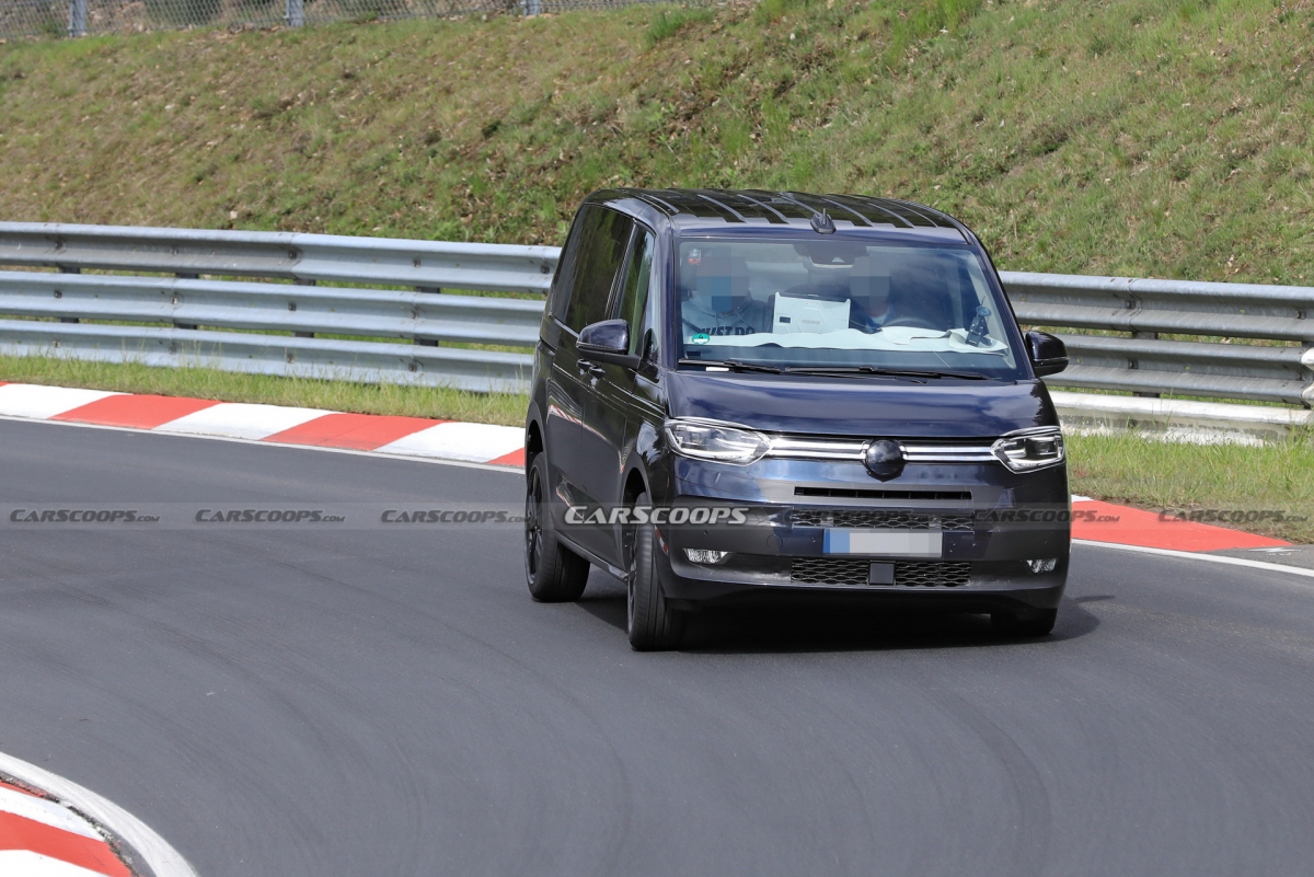 มาแล้วภาพการวิ่งทดสอบ 2021  Volkswagen t7  multivaln  กำลังวิ่งทดสอบอยู่บน  Nurburgring  พร้อมเปิดตัวในวันที่ 10 มิถุนายนนี้