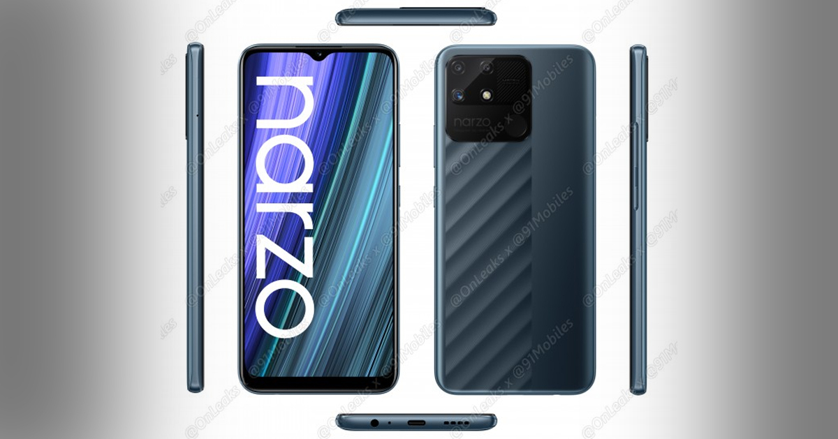 มาแล้วภาพ Render ของ Realme Narzo 50A พร้อมสเปค