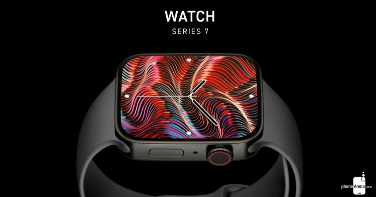 หลุดภาพเรนเดอร์ Apple Watch Series 7 ดีไซน์เหลี่ยมใหม่ โทนเดียวกับ iPhone 13 สุดงาม