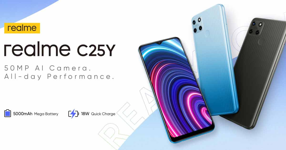 เปิดตัว realme C25Y แล้วในอินเดีย มาพร้อมกล้อง AI รุ่นใหม่ 50MP และ CPU Unisoc ในราคาประหยัด