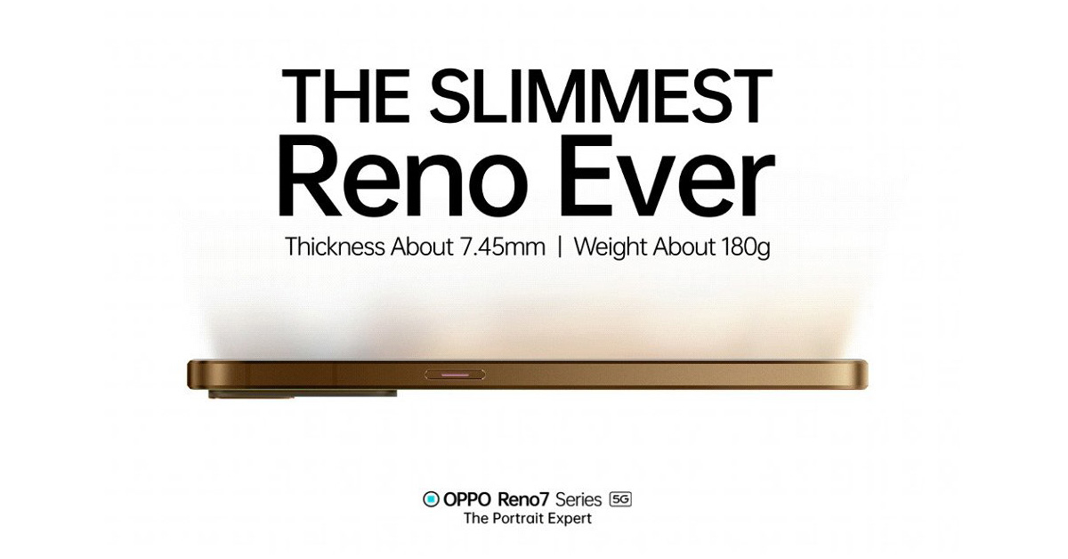 OPPO Reno7 Pro ยืนยันเป็นสมาร์ทโฟน Reno ที่มีบอดี้และขอบจอบางที่สุดเท่าที่เคยทำมา