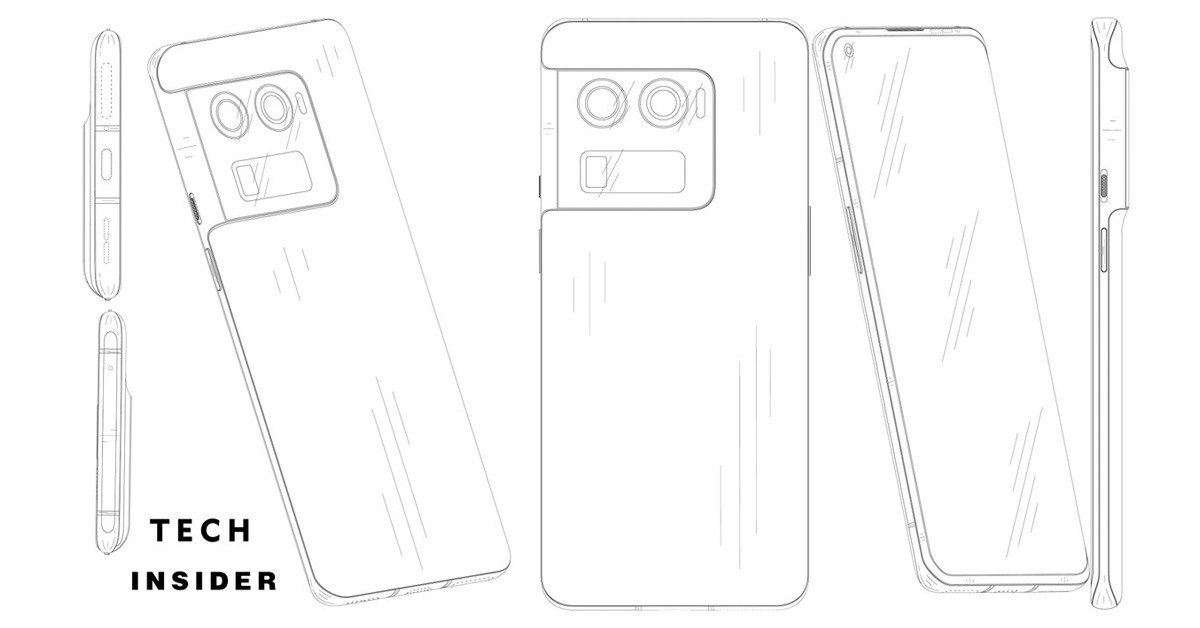 OnePlus 10 Ultra เผยดีไซน์การออกแบบผ่านภาพร่างในสิทธิบัตร อาจได้กล้อง Periscope จาก OPPO ด้วย