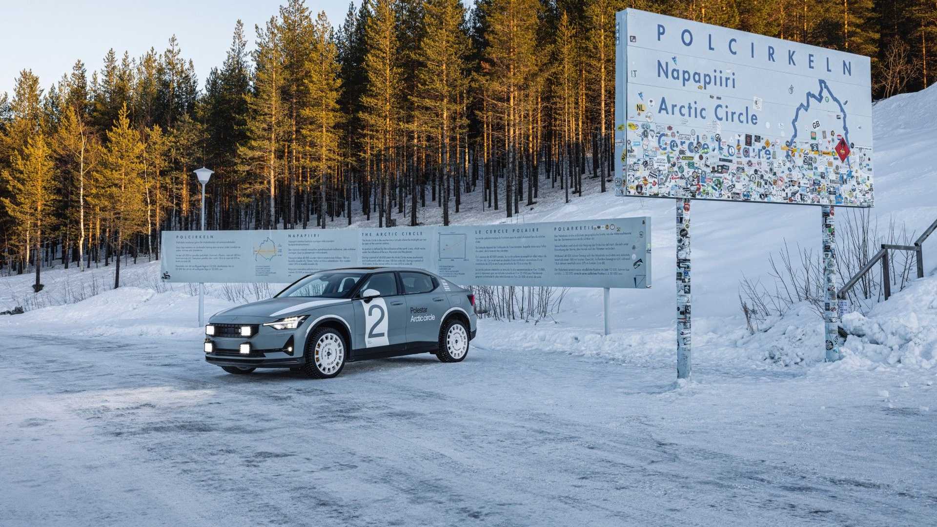 Polestar 2 Arctic Circle รถไฟฟ้าตัวแรงออกวิ่งโชว์สมรรถนะบนพื้นหิมะที่ Arctic Circle อันเลวร้าย