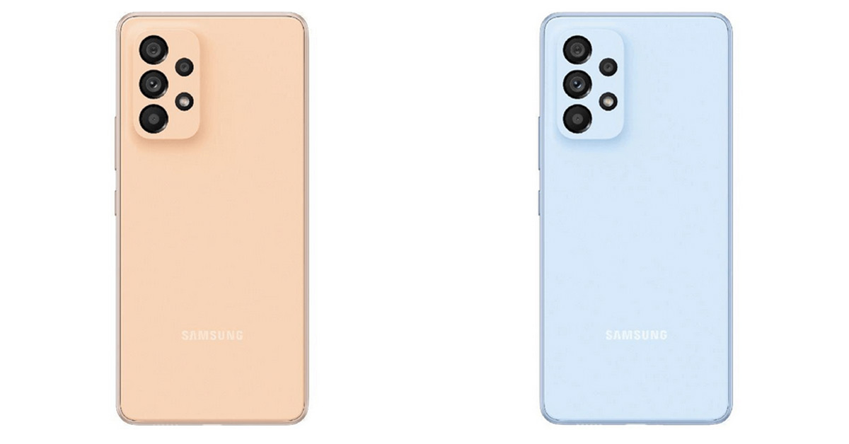 เผยภาพเรนเดอร์ Samsung Galaxy A53 5G แบบชัดๆ โชว์สีสันสดใส สีฟ้าอ่อน และส้มพีช