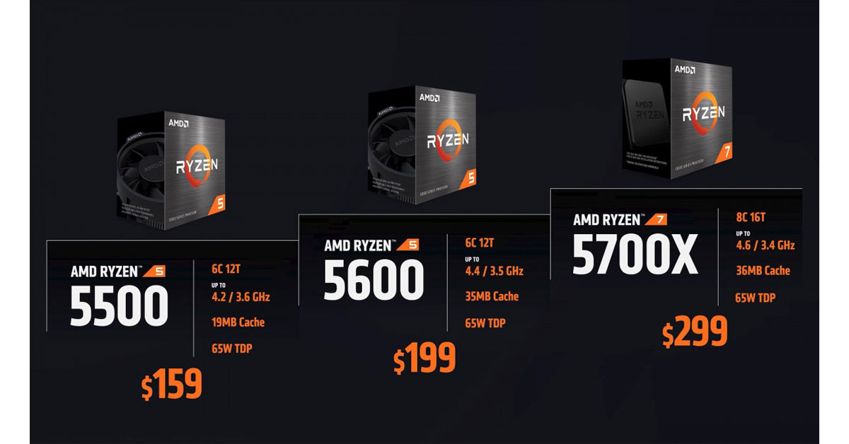 AMD ประกาศเปิดตัวโปรเซสเซอร์ Ryzen 5000 และ 4000 Series รุ่นใหม่ ในราคาเอื้อมถึงง่าย