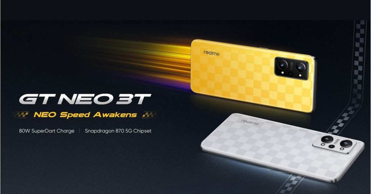 เปิดตัว realme GT Neo 3T สมาร์ทโฟนตัวแรง ดีไซน์ซิ่ง CPU SD870 ชาร์จเร็ว 80W