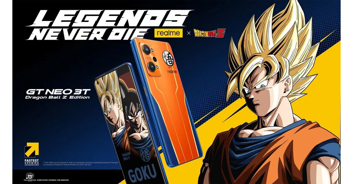 realme GT Neo 3T Dragon Ball Z Edition เตรียมวางจำหน่ายในยุโรปในราคา 18,500 บาท 