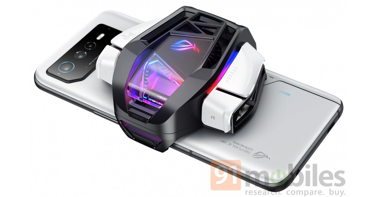 Asus ROG Phone 6 โชว์ภาพเรนเดอร์ชัดๆ พร้อมอุปกรณ์เสริมทำความเย็นขณะเล่นเกม