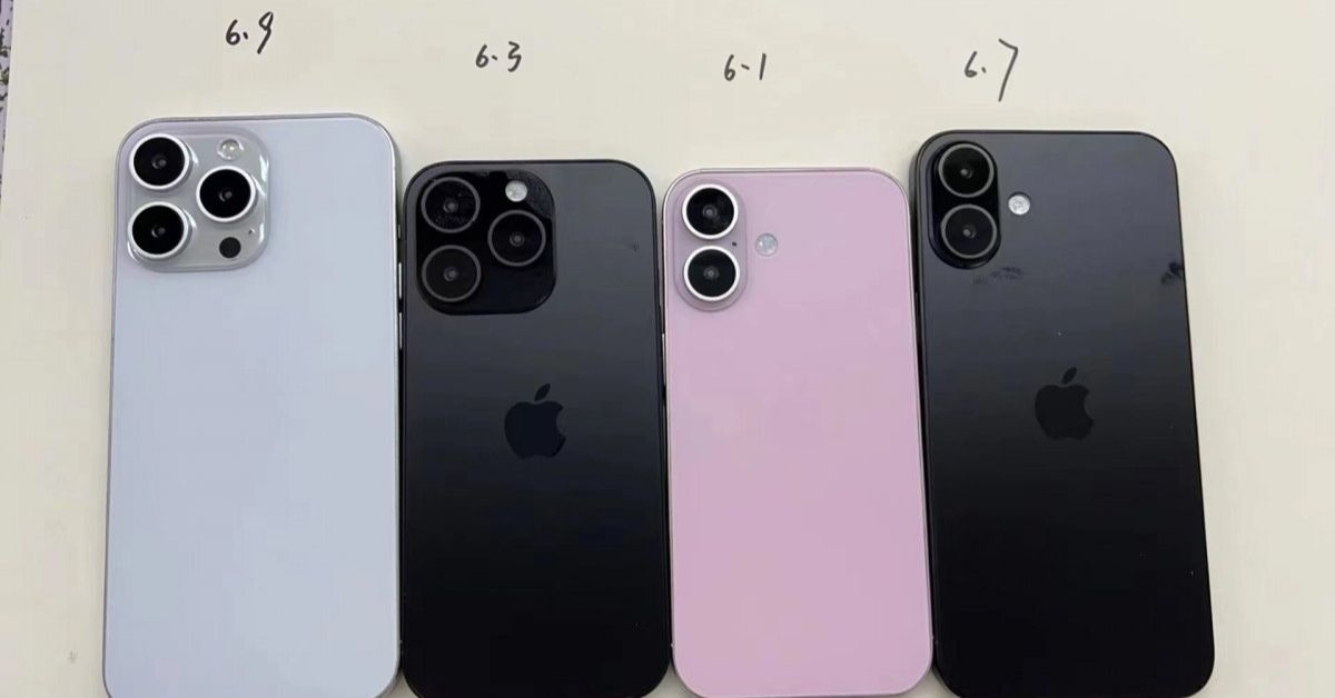 หลุดภาพ iPhone 16 Series ทุกรุ่น จอใหญ่ขึ้น เรียงกล้องหลังใหม่ รุ่นเล็กใช้จอสมัยกรุงศรีต่อไป