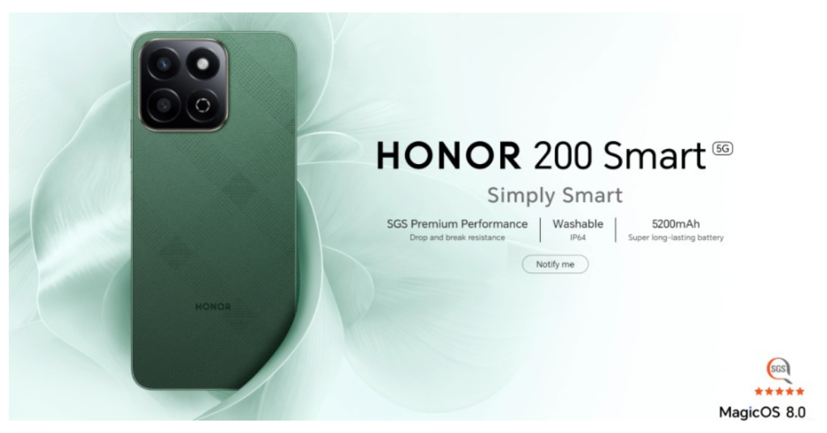 เปิดตัว Honor 200 Smart รุ่นประหยัด Snapdragon 4 Gen 2 บอดี้ทนตกได้ แบตเยอะ