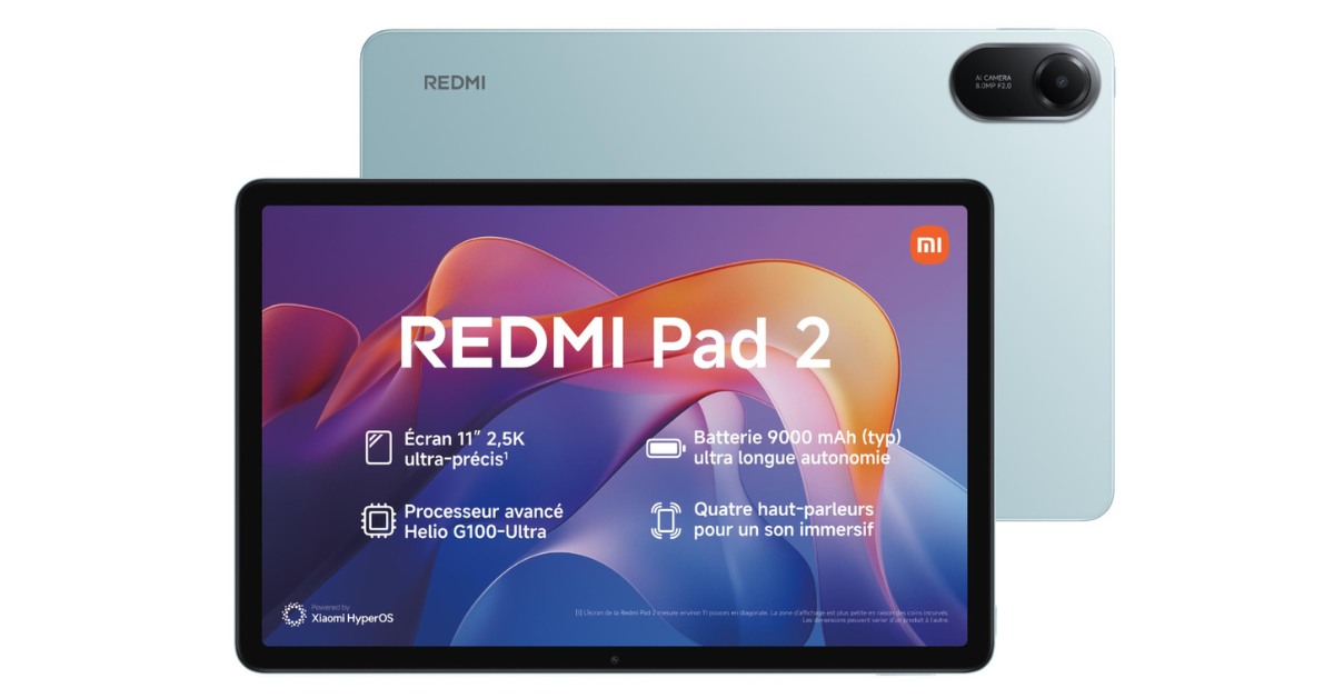 หลุดราคา Redmi Pad 2 แท็บเล็ต 11 นิ้ว Helio G100 แบต 9,000 mAh